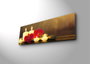 Wallity Cuadro Decorativo en Lienzo Iluminado con LED 30x90 cm Multicolor